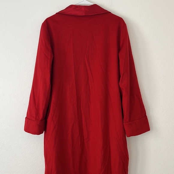 Neiman Marcus Cashmere Silk Robe Size Medium- Beautiful red - Picture 14 of 14